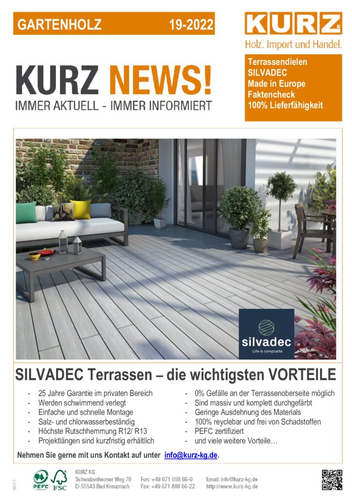 Kurz KG - NEWSLETTER | GARTENHOLZ - 19/2022